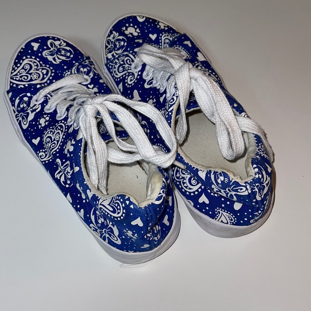 Disney blue and white sneakers